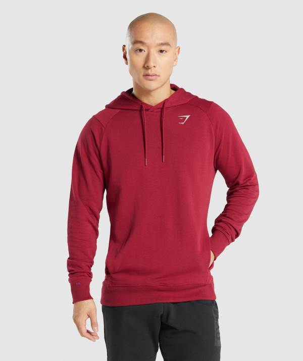 Panske Mikiny S Kapucňou Gymshark Bold Bordove | VT4280953